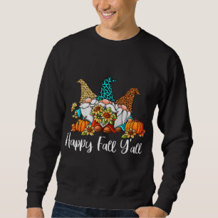 Moletom Feliz Queda Yall Pumpkin Autumn Gnomos Queda