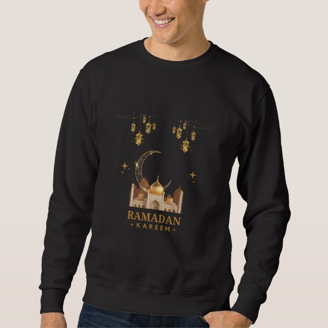 Moletom Feliz Ramadan Kareem - Saudações Eid Mubarak    (Frente)