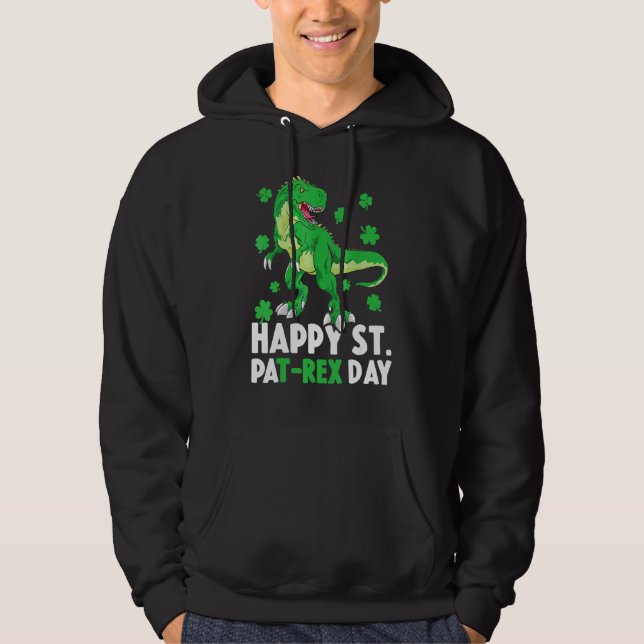 Moletom Feliz Rua, Rex Dinosaur Saint Patrick S Day (Frente)