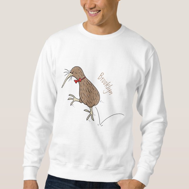 Moletom Feliz salto em kiwi com design de desenho de arco (Frente)