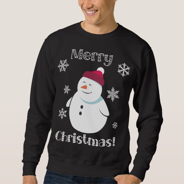 Moletom Feliz Snowman - Foguete Feliz Natal (Frente)