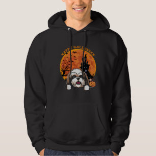 Moletom Feliz Uivo O Ween Cachorro Shih Tzu Mãe Pai Dia d
