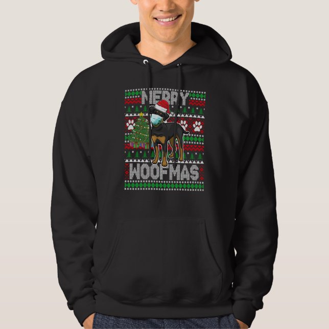 Moletom Feliz Woofmas Cute Rottweiler Cachorro Feio (Frente)