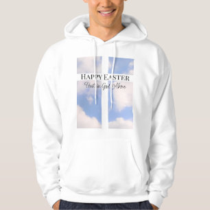 Moletom Felz pascoa Trust in God Blue and White Hoodie