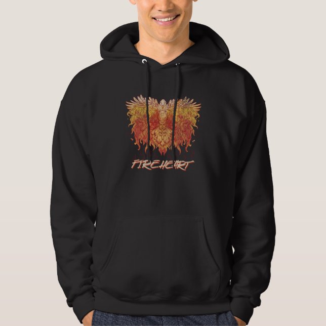 Moletom Fenix do Coração de Fogo Pássaro Amor Mítico Magia (Frente)