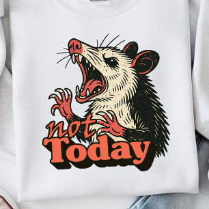 Moletom Feral Irritado Possum Hoje Não É Tipografia