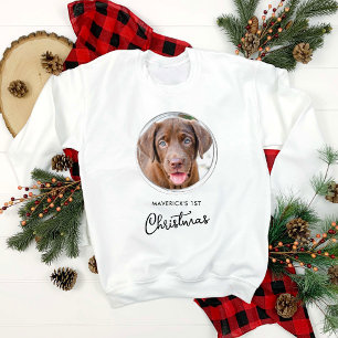 Moletom Feriado de Foto Personalizada de Cão de Natal Pet
