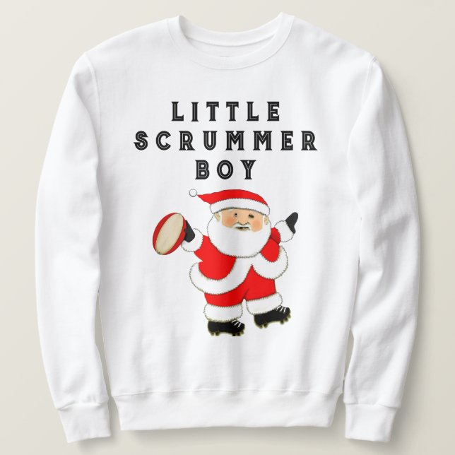 Moletom Feriado de Natal do Rugby engraçado (Frente do Design)