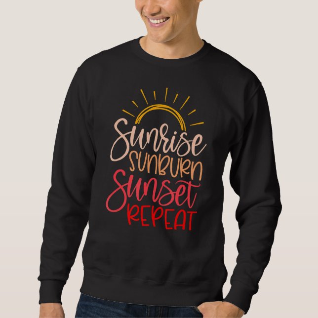 Moletom Férias de Verão Praia Sunrise Sunburn Sunset Repe (Frente)