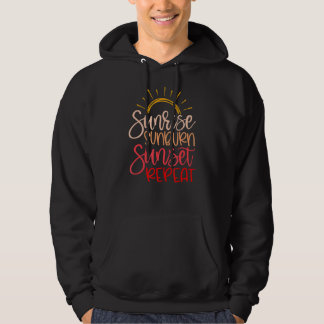 Moletom Férias de Verão Praia Sunrise Sunburn Sunset Repe