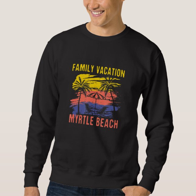 Moletom Férias Familiares Myrtle Beach Holiday South Carol (Frente)