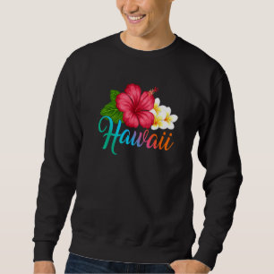 Moletom Férias no Havaí Com Hibisco Tropical Havaiano Fl
