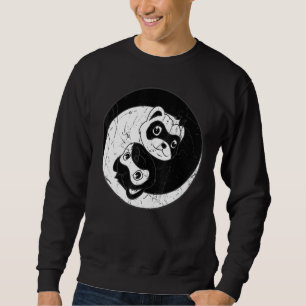 Moletom Ferret Ying Yang Amante de os animais Polecat Dome