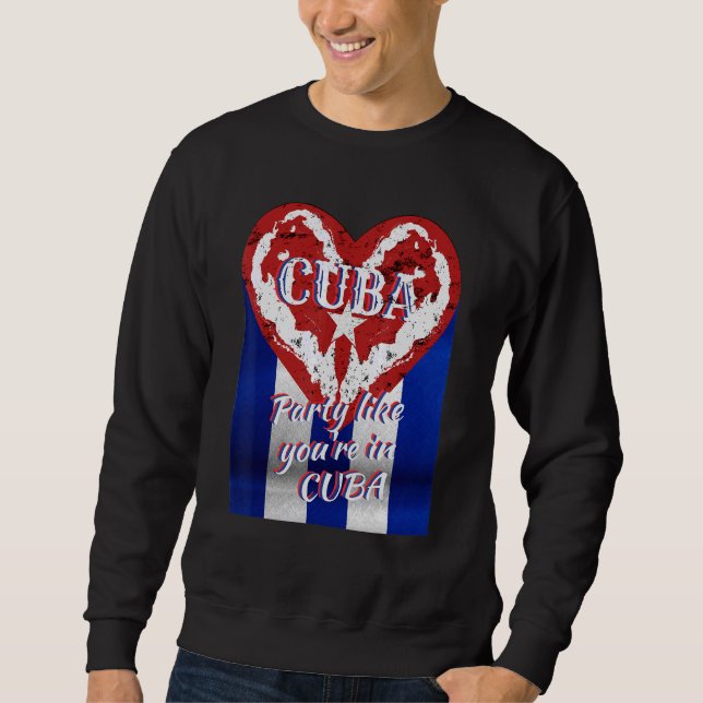 Moletom Festa Como Você Em Cuba Yo Amo Cuba Eu Amo Cuba (Frente)