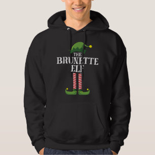 Moletom Festa de Natal da Família Brunette Elf Matching