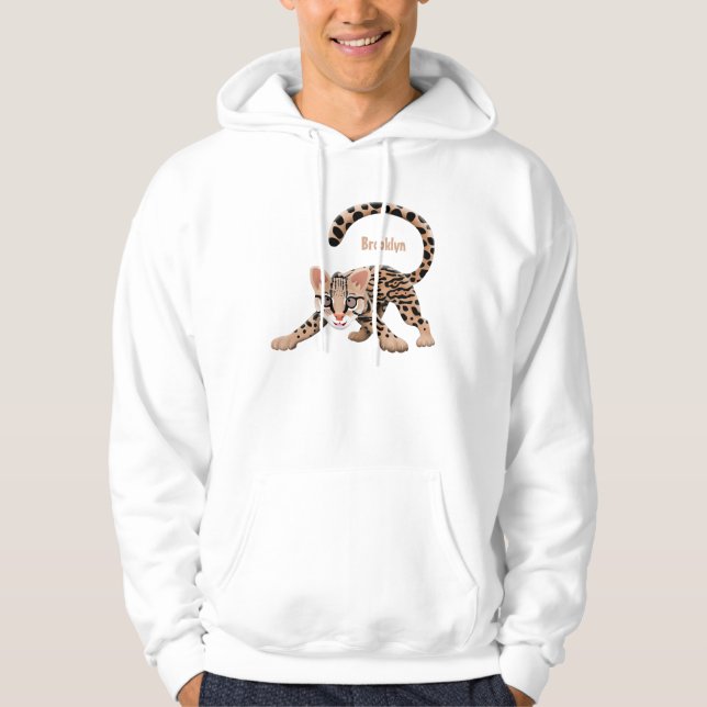 Moletom Figura de desenho animado de ocelot bonito (Frente)