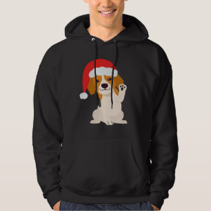 Moletom Filhote de Beagle com chapéu do Papai Noel para am