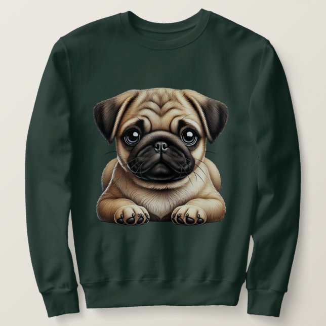 Moletom Filhote de Pug (Frente do Design)