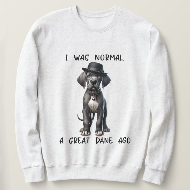 Moletom Filhote engraçado de Dogue Alemão  (Frente do Design)