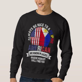 Moletom Filipina Americana Conhecemos Lugares Onde Filipin