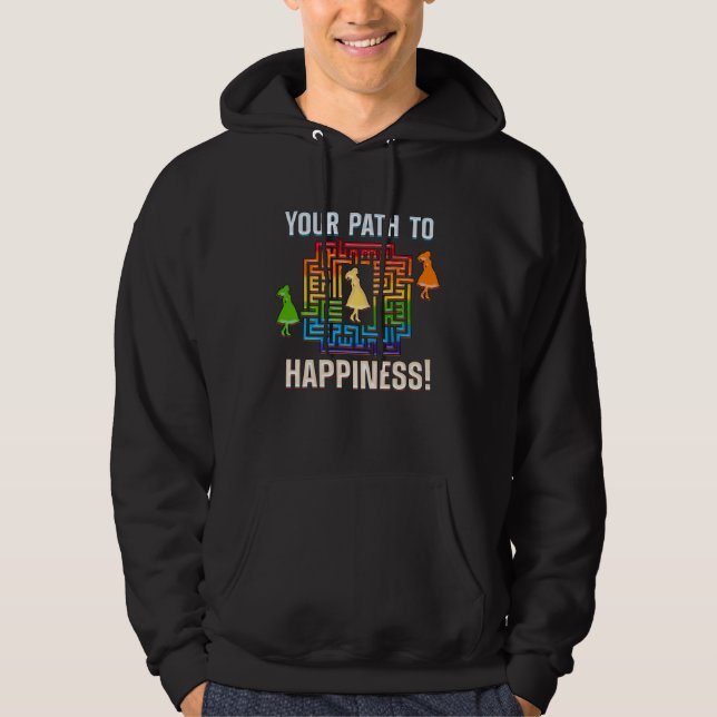 Moletom FIND WAY TO YOUR HAPPINESS happiness maze (Frente)