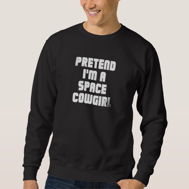Moletom Fingir Que Sou Uma Vaquinha Espacial (Frente)