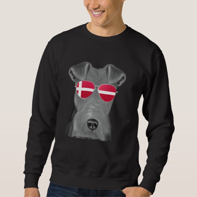 Moletom Fio Fox Terrier Dog Dinamarca Bandeiras (Frente)