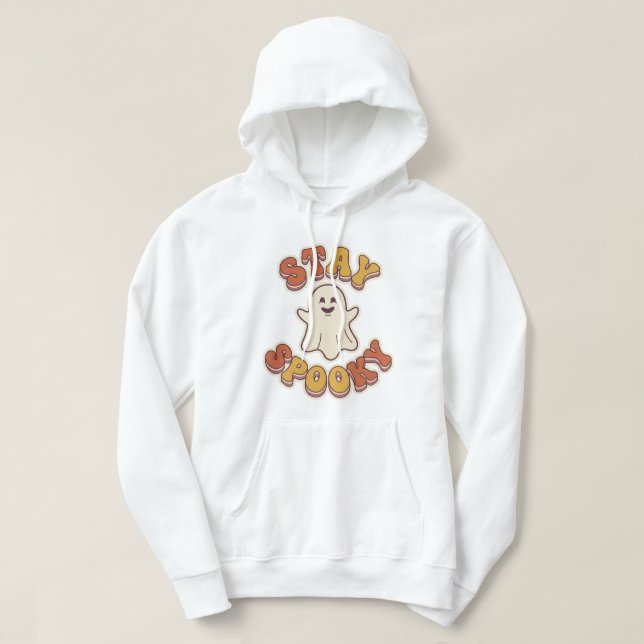 Moletom Fique Assustadoramente Fofo Design de Fantasma Ret (Frente do Design)