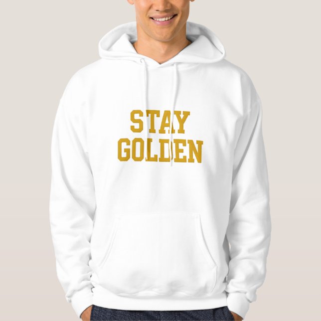 Moletom Fique Dourado – Citação Inspiradora com Tipografia (Frente)