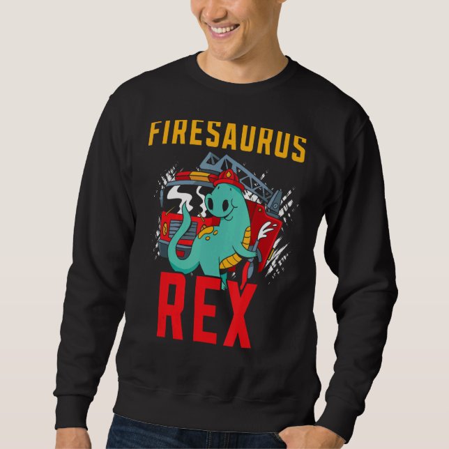 Moletom Firesaurus Rex Fireman Fire Rescuter Din (Frente)