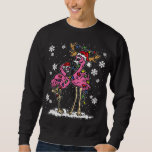 Moletom Flamingo Christmas Lights Santa Hama Pajama Cute R<br><div class="desc">Flamingo Christmas Lights Santa Hat Pajama Cute Reindeer</div>