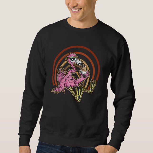 Moletom Flamingo Coffee Caffeine Drinker Breu Café Esp (Frente)