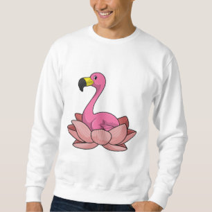 Moletom Flamingo com flor de Lotus