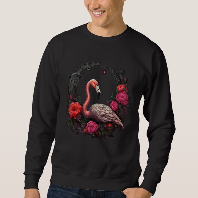 Moletom Flamingo Flowers  Bird Animal Flamingo 1 (Frente)