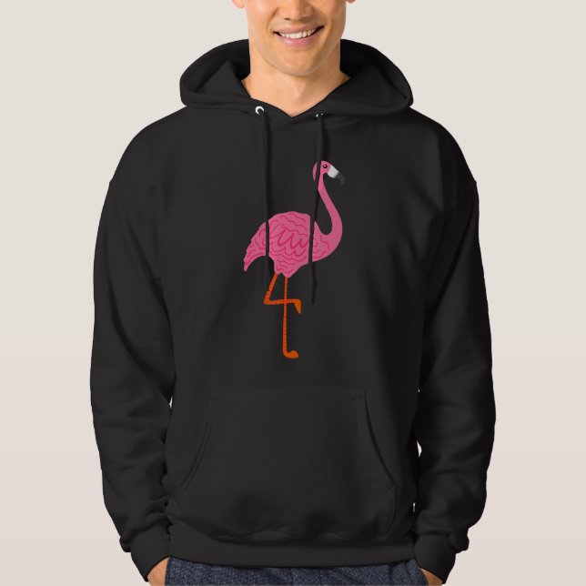 Moletom Flamingo Rosa Numa Perna Para Pássaro E Natureza P (Frente)