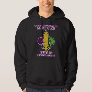 Moletom Fleur de Lis Design O que acontece em Mardi Gras
