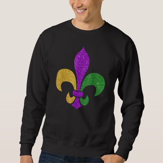 Moletom Fleur De Lis Glitter Efeito Mardi Gras_3 (Frente)