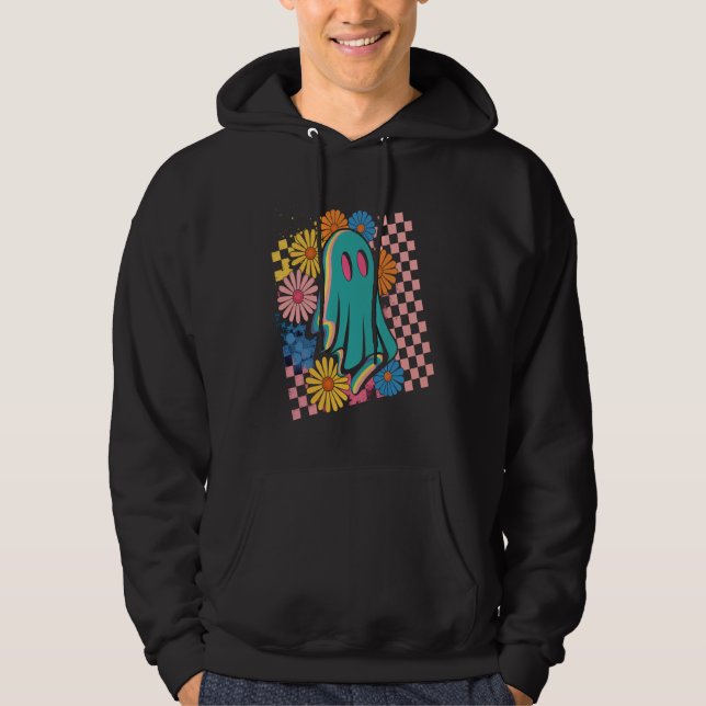 Moletom Flor de Neon Tendência Fantasma Halloween (Frente)