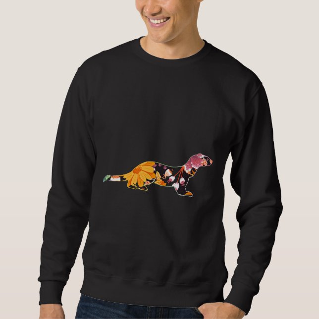 Moletom Flor Floral Vintage Retro Ferret (Frente)