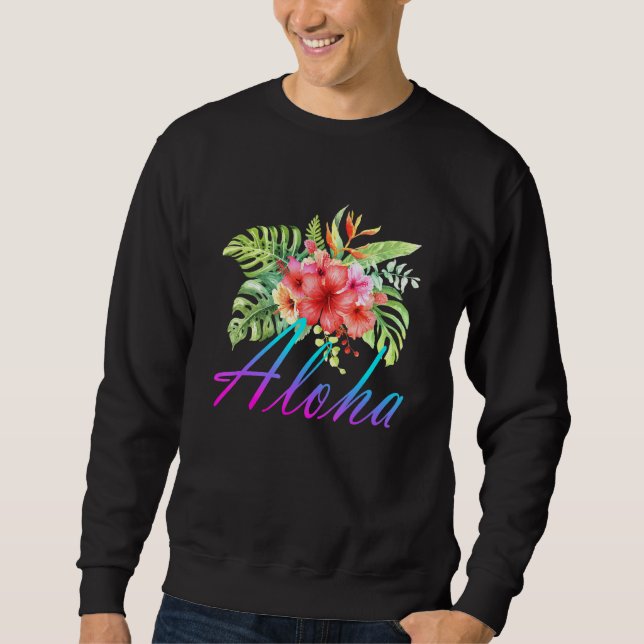Moletom Flor Hawaii das Ilhas Cute Aloha Hawaii (Frente)