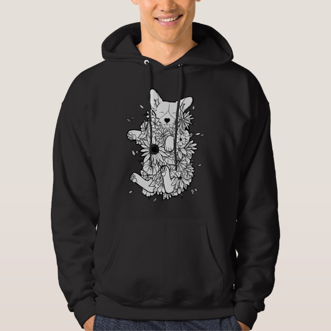 Moletom Floral Corgi (Frente)