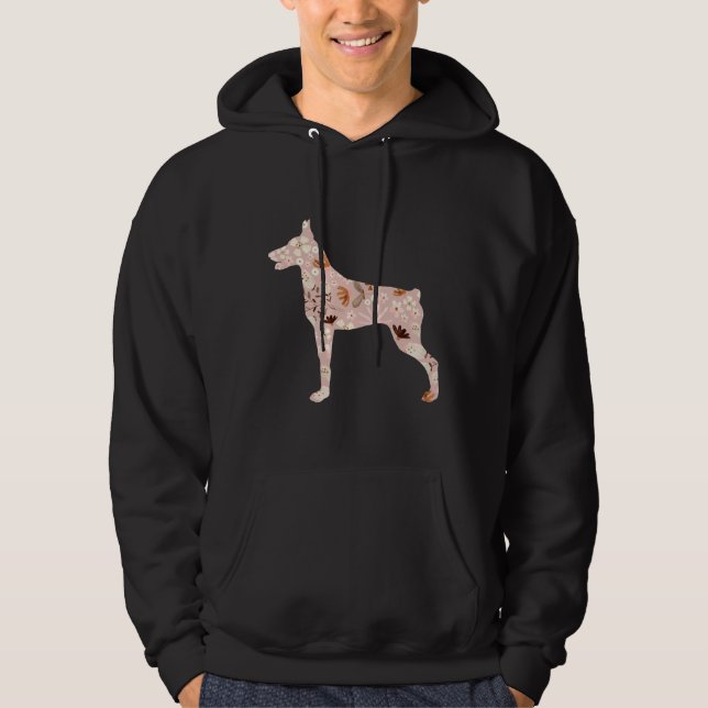 Moletom Floral Doberman 514 (Frente)