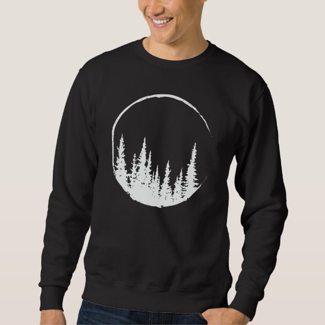 Moletom Floral Forest Circle Tree Loving Forest Tree (Frente)