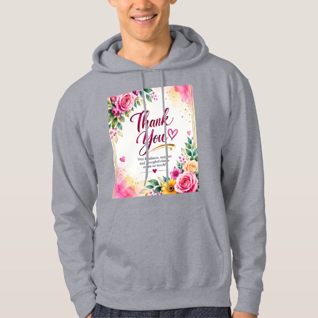 Moletom Floral Obrigado | Presente de Agradeciment (Frente)