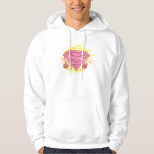 Moletom Flores Rosa Supergirl