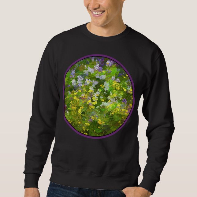 Moletom Flores Selvagens Impasto - Arte Flor Original (Frente)