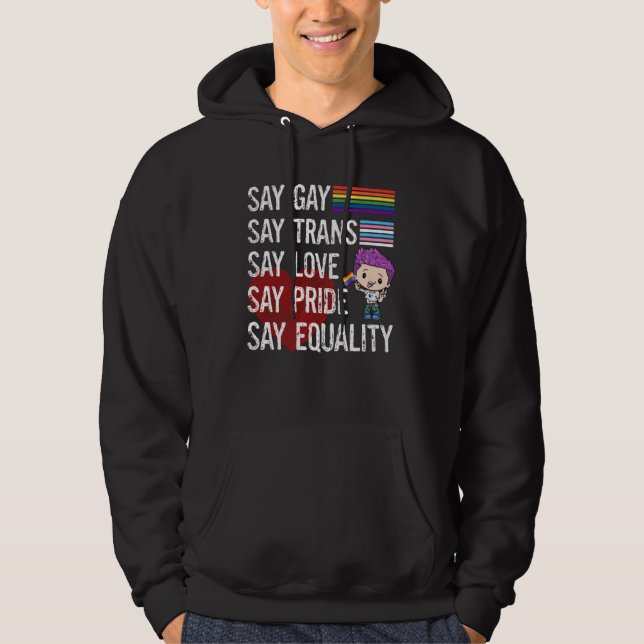 Moletom Florida Gay Say Gay Say Trans Say Love LGBTQ Gay R (Frente)