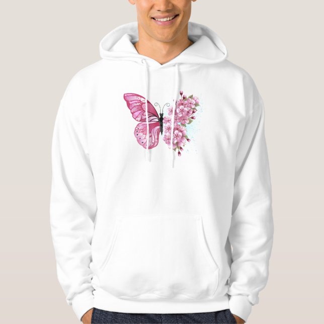 Moletom Flower Butterfly with Pink Sakura (Frente)