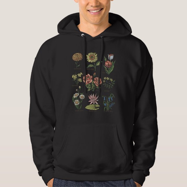 Moletom Flowers Sunflower Marigold Tulip Daffodil Rose Jas (Frente)