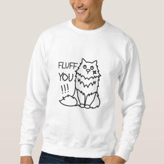 Moletom Fluff você - Mínimo Engraçado Gato Preto e Branco